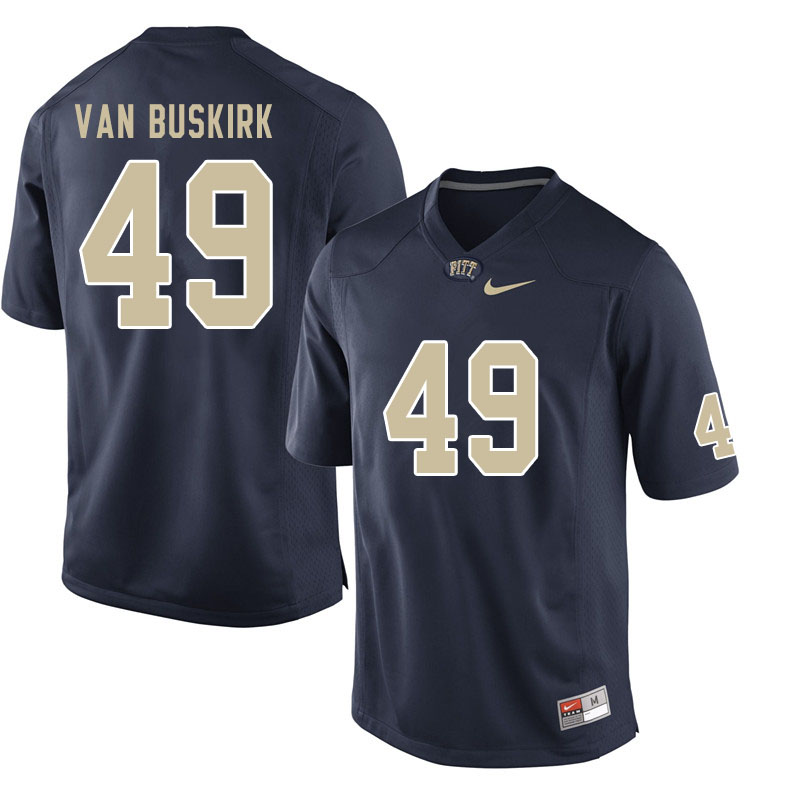 Men #49 Ethan Van Buskirk Pitt Panthers College Football Jerseys Sale-Navy